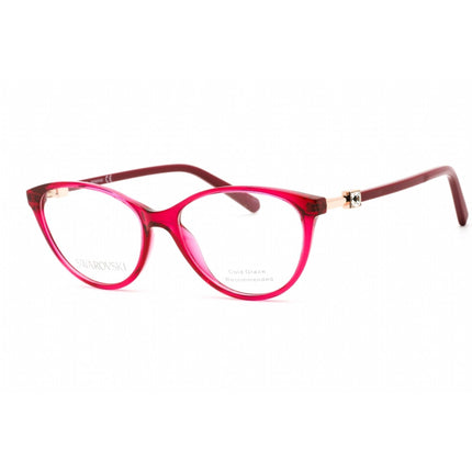 Swarovski Women's Eyeglasses - Cat Eye Transparent Red Plastic Frame | SK5415 066 ,