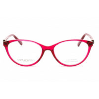 Swarovski Women's Eyeglasses - Cat Eye Transparent Red Plastic Frame | SK5415 066 ,