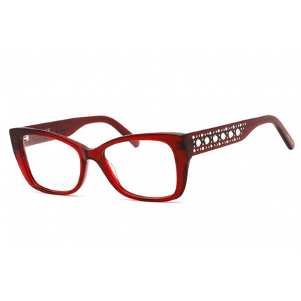Swarovski Women's Eyeglasses - Clear Lens Cat Eye Shape Red Plastic Frame | SK5452 068 ,