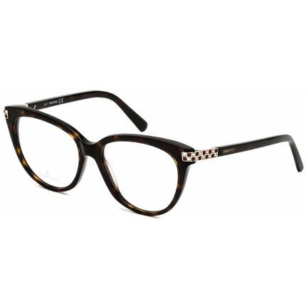Swarovski Women's Eyeglasses - Dark Havana Cat-Eye Full-Rim Frame | SK5230 052 ,
