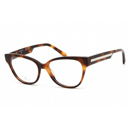 Swarovski Women's Eyeglasses - Dark Havana Cat Eye Plastic Frame, 55 mm | SK5392 052 ,