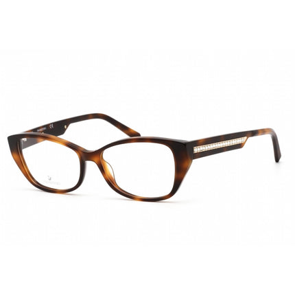Swarovski Women's Eyeglasses - Dark Havana Cat Eye Plastic Full-Rim Frame | SK5391 052 ,