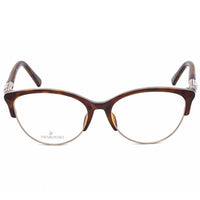 Swarovski Women's Eyeglasses - Dark Havana Half Rim Frame Clear Lens | SK5338 052 ,