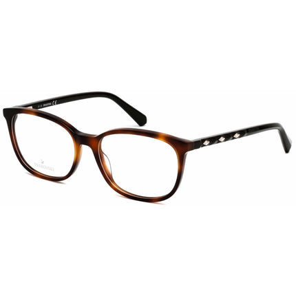 Swarovski Women's Eyeglasses - Dark Havana Rectangular Frame Clear Lens | SK5300 052 ,