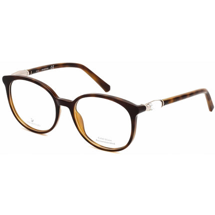 Swarovski Women's Eyeglasses - Dark Havana Round Full-Rim Plastic Frame | SK5310 052 ,