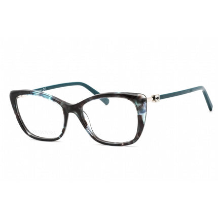Swarovski Women's Eyeglasses - Full Rim Cat Eye Blue Havana Plastic Frame | SK5416 056 ,