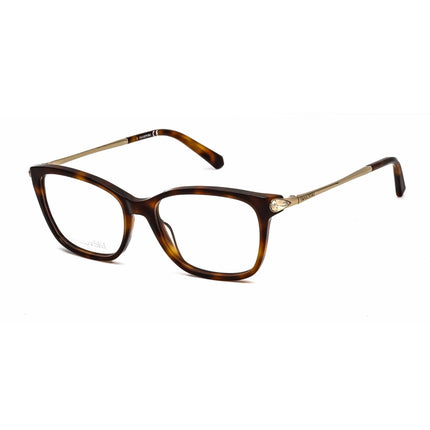 Swarovski Women's Eyeglasses - Full Rim Cat Eye Dark Havana Plastic Frame | SK5350 052 ,