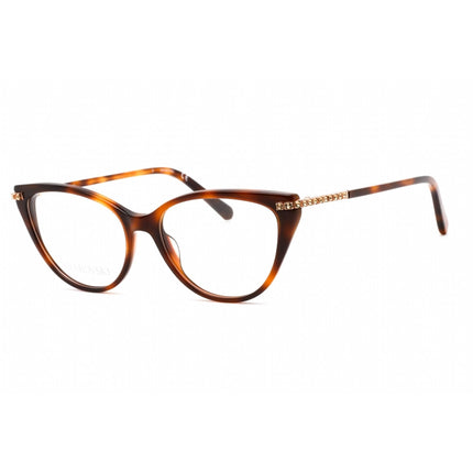 Swarovski Women's Eyeglasses - Full Rim Cat Eye Dark Havana Plastic Frame | SK5425 052 ,