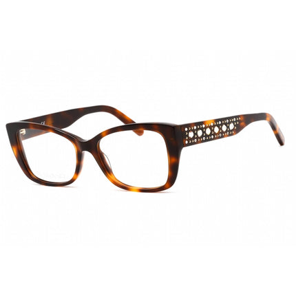 Swarovski Women's Eyeglasses - Full Rim Cat Eye Dark Havana Plastic Frame | SK5452 052 ,
