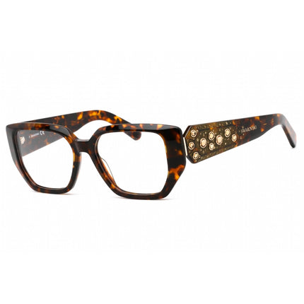 Swarovski Women's Eyeglasses - Full Rim Cat Eye Dark Havana Plastic Frame | SK5467 052 ,