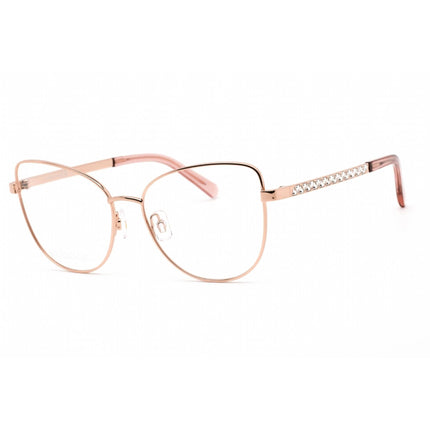 Swarovski Women's Eyeglasses - Full Rim Cat Eye Rose Gold Metal Frame | SK5451 033 ,