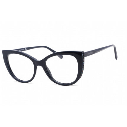 Swarovski Women's Eyeglasses - Full Rim Cat Eye Shiny Blue Plastic Frame | SK5291 090 ,
