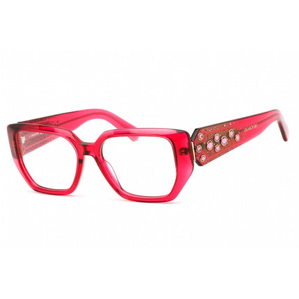 Swarovski Women's Eyeglasses - Full Rim Cat Eye Shiny Pink Plastic Frame | SK5467 072 ,