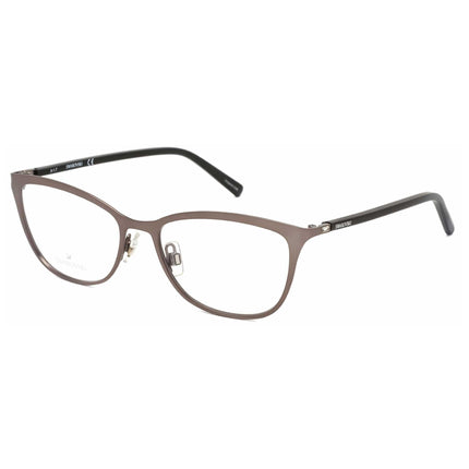Swarovski Women's Eyeglasses - Matte Dark Ruthenium Black Cat-Eye Frame | SK5232 013 ,