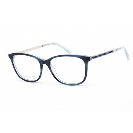 Swarovski Women's Eyeglasses - Rectangular Blue/Silver Plastic Frame | SK5308 092 ,