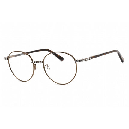 Swarovski Women's Eyeglasses - Round Shape Shiny Dark Brown Metal Frame | SK5424-H 048 ,