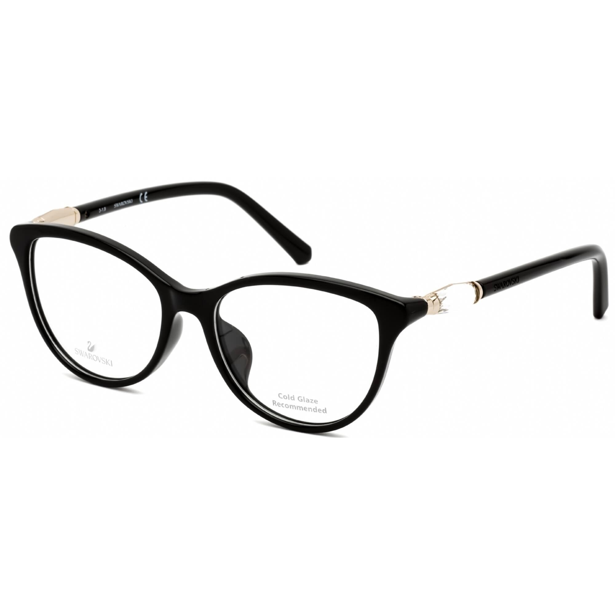 swarovski-women-s-eyeglasses-shiny-black-cat-eye-full-rim-frame