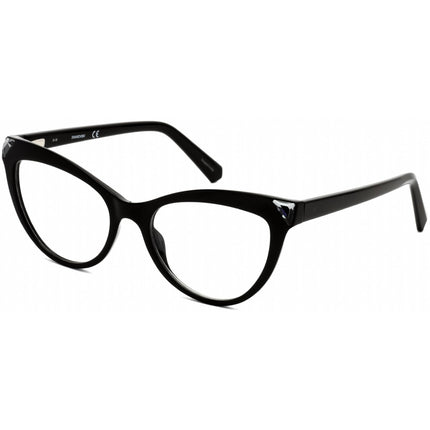 Swarovski Women's Eyeglasses - Shiny Black Cat Eye Plastic Full-Rim Frame | SK5268 001 ,