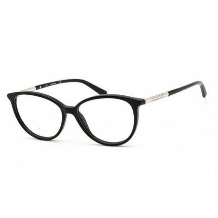 Swarovski Women's Eyeglasses - Shiny Black Oval Plastic Full-Rim Frame | SK5385 001 ,
