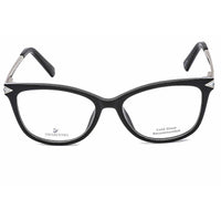 Swarovski Women's Eyeglasses - Shiny Black Rectangular Plastic Frame | SK5284 001 ,