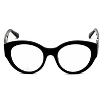 Swarovski Women's Eyeglasses - Shiny Black Round Full-Rim Plastic Frame | SK5227 001 ,