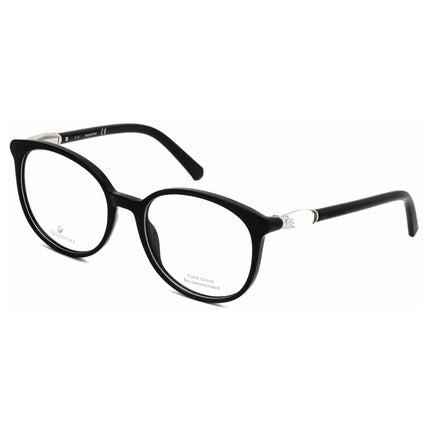Swarovski Women's Eyeglasses - Shiny Black Round Full-Rim Plastic Frame | SK5310 001 ,