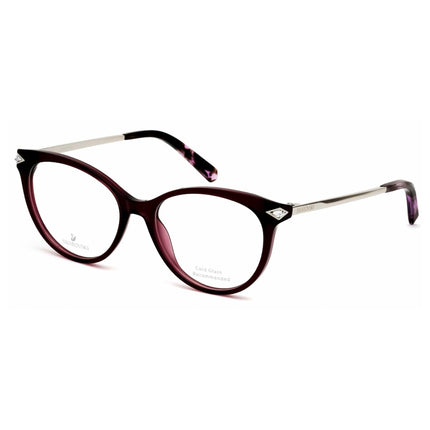 Swarovski Women's Eyeglasses - Shiny Bordeaux Frame Clear Demo Lens | SK5312 069 ,
