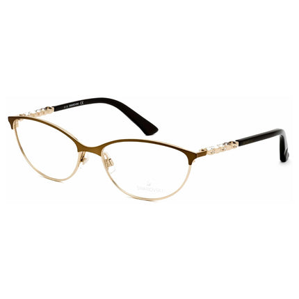 Swarovski Women's Eyeglasses - Shiny Dark Bronze Oval Full-Rim Frame | SK5139 036 ,