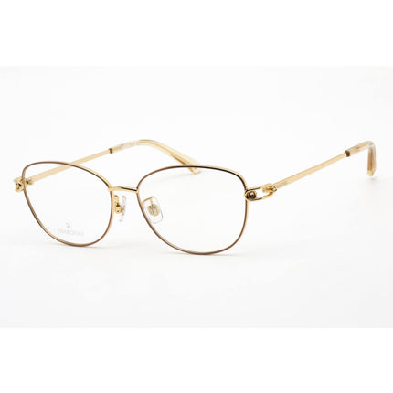 Swarovski Women's Eyeglasses - Shiny Deep Gold Cat Eye Metal Frame | SK5403-D 030 ,