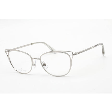 Swarovski Women's Eyeglasses - Shiny Palladium Cat Eye Full-Rim Frame | SK5260 016 ,