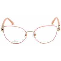 Swarovski Women's Eyeglasses - Shiny Pink Cat-Eye Full-Rim Metal Frame | SK5340 072 ,
