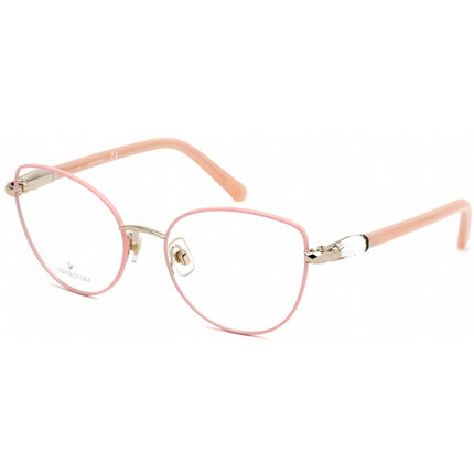 Swarovski Women's Eyeglasses - Shiny Pink Cat Eye Metal Full-Rim Frame | SK5340 072 ,
