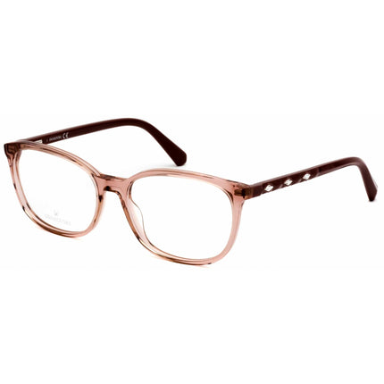 Swarovski Women's Eyeglasses - Shiny Pink Oval Frame Clear Demo Lens | SK5300 072 ,