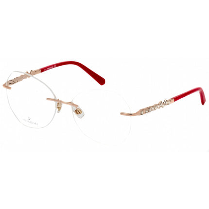 Swarovski Women's Eyeglasses - Shiny Rose Gold Metal Butterfly Frame | SK5345 028 ,