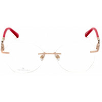 Swarovski Women's Eyeglasses - Shiny Rose Gold Metal Butterfly Frame | SK5345 028 ,