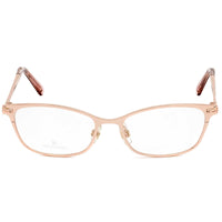 Swarovski Women's Eyeglasses - Shiny Rose Gold Rectangular Metal Frame | SK5318 028 ,