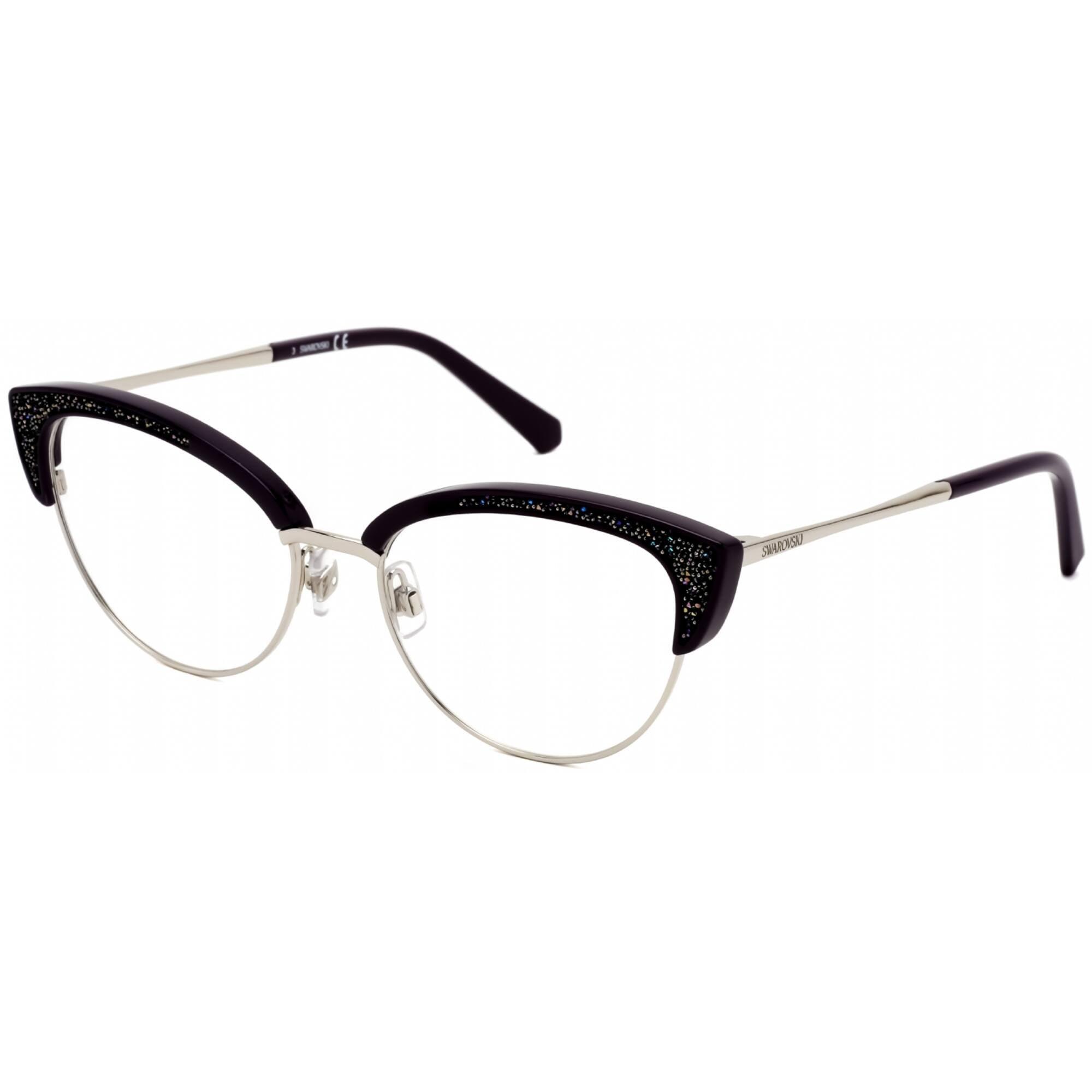 Swarovski SK 5363 081 Shiny Violet Cat Eye Eyeglass Frames Women 53-17-145 NWT Swarovski Purple Eyeglass Frames for sale | eBay main image 4
