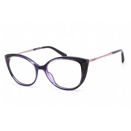 Swarovski Women's Eyeglasses - Shiny Violet Cat Eye Plastic/Metal Frame | SK5362 081 ,