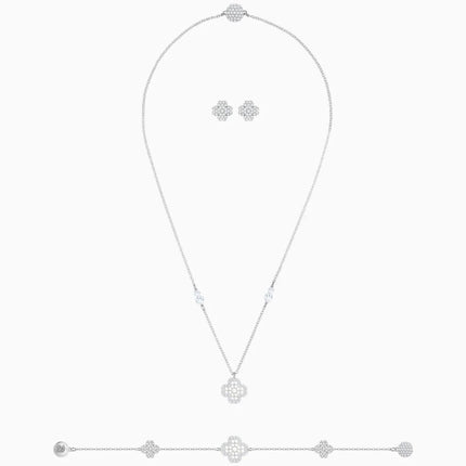 Swarovski Women's Jewelry Set - Deary Pearl Rhodium Plated | 5428665 ,