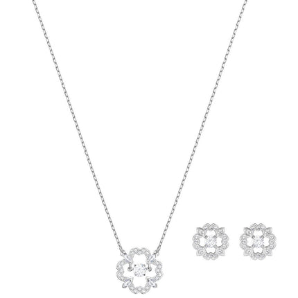 Swarovski Women's Jewelry Set - Sparkling Dance Rhodium Plated | 5397867 ,