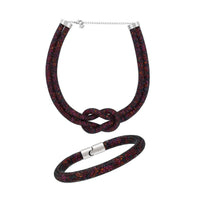 Swarovski Women's Knot Necklace & Bracelet Set - Stardust Crystal Nylon | 5184476 ,