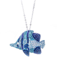 Swarovski Women's Necklace - Enchanted Fish Crystal Pendant Metal Plating | 5195533 ,
