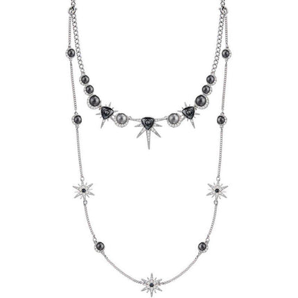 Swarovski Women's Necklace - Fantastic Rhodium Plated Grey & Clear Crystal | 5230604 ,