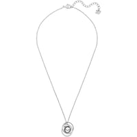 Swarovski Women's Necklace - Greeting Rhodium Plated Ring Pendant | 5411123 ,
