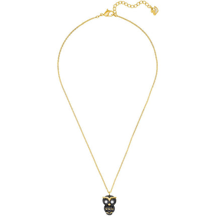 Swarovski Women's Necklace - Little Owl 23k Gold-Plated Black Crystal | 5366714 ,
