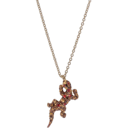 Swarovski Women's Necklace - Lizard Rose Gold Plated Rainbow Crystal Pendant | 5546230 ,