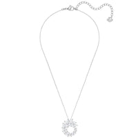 Swarovski Women's Necklace - Louison Swirl Leaf-Shaped Crystals Pendant | 5415989 ,