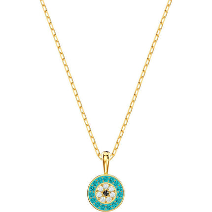 Swarovski Women's Necklace - Luckily Gold Tone Round Pendant | 5468916 ,
