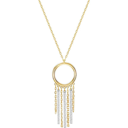 Swarovski Women's Necklace - Lyrebird Circle Crystal Fringed Pendant | 5381226 ,