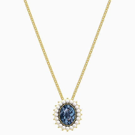 Swarovski Women's Necklace - Millennium Blue Crystal Pendant Yellow Gold | 5484171 ,
